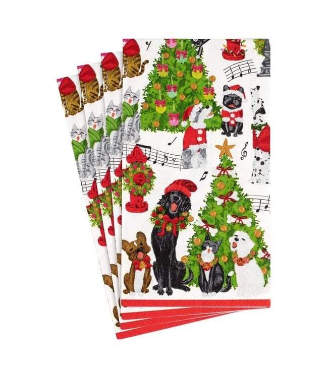 CASPARI CAROLING PETS - GUEST TOWEL