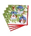 CASPARI SNOWMAN ORNAMENTS - NAPKIN COCKTAIL