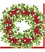 CASPARI HOLLY AND BERRY WREATH - NAPKIN DINNER