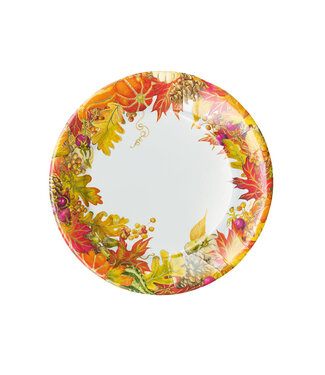 CASPARI HARVEST GARLAND WHITE - SALAD/DESSERT PLATES