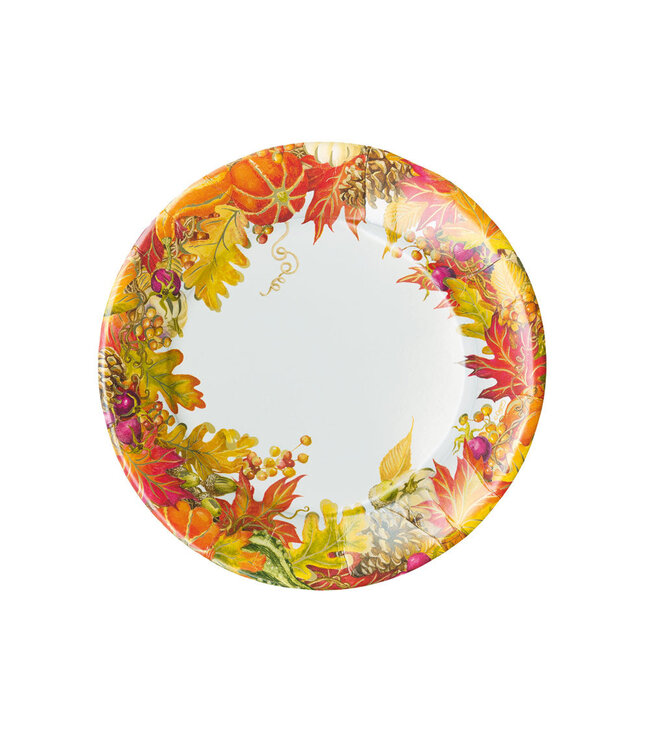 CASPARI HARVEST GARLAND WHITE - SALAD/DESSERT PLATES