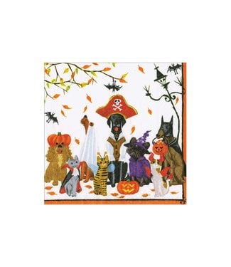 CASPARI HALLOWEEN PETS - RECYCLED NAPKIN COCKTAIL