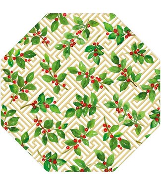 CASPARI HOLLY AND FRETWORK - PLACEMAT DIE CUT-SINGLE