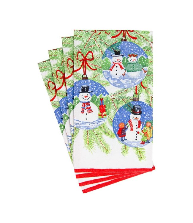 CASPARI SNOWMAN ORNAMENTS - GUEST TOWEL