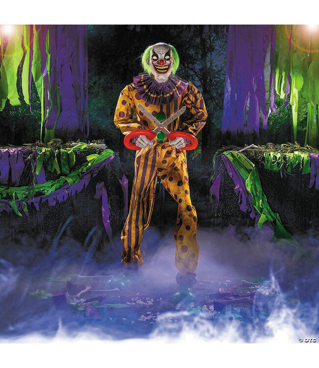Morris 6 Ft. Animated Light-Up Yellow & Black Snippers the Clown