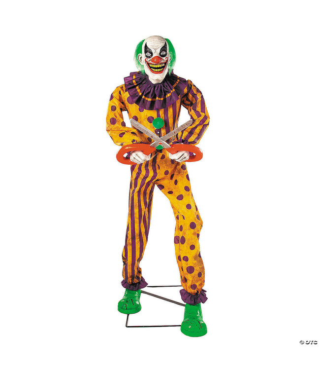 Morris 6 Ft. Animated Light-Up Yellow & Black Snippers the Clown