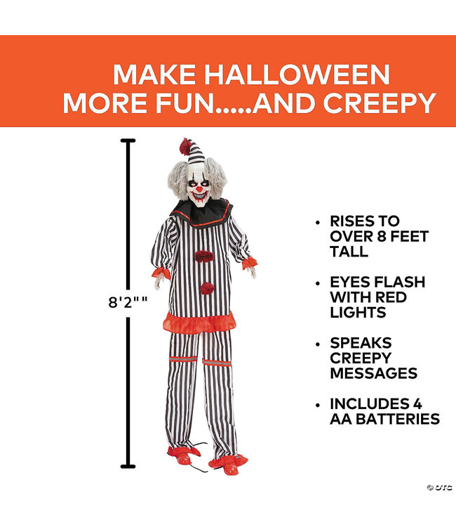 Morris 8 Ft.  Light-Up Lifting Clown with Hat