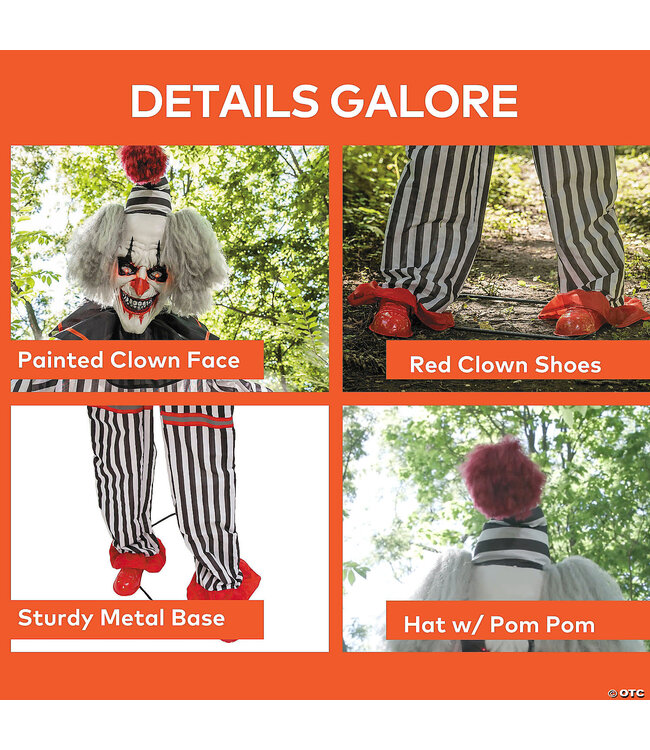 Morris 8 Ft.  Light-Up Lifting Clown with Hat
