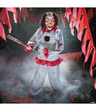 Morris 6 Feet Tall Animated Standing Clown with Baseball Bat