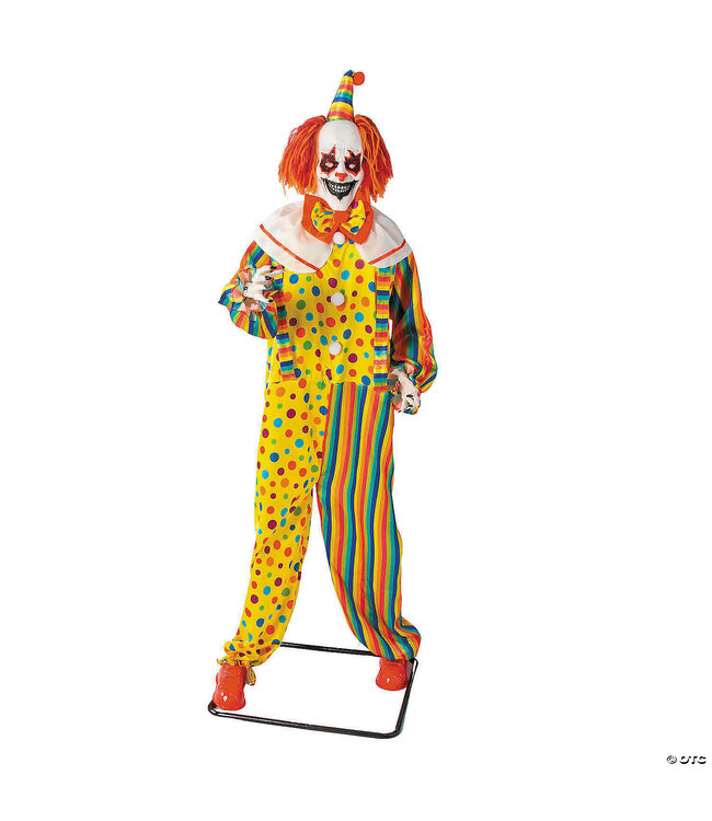 Morris 6 Ft.  Animated Standing Light-Up Multicolor Clown