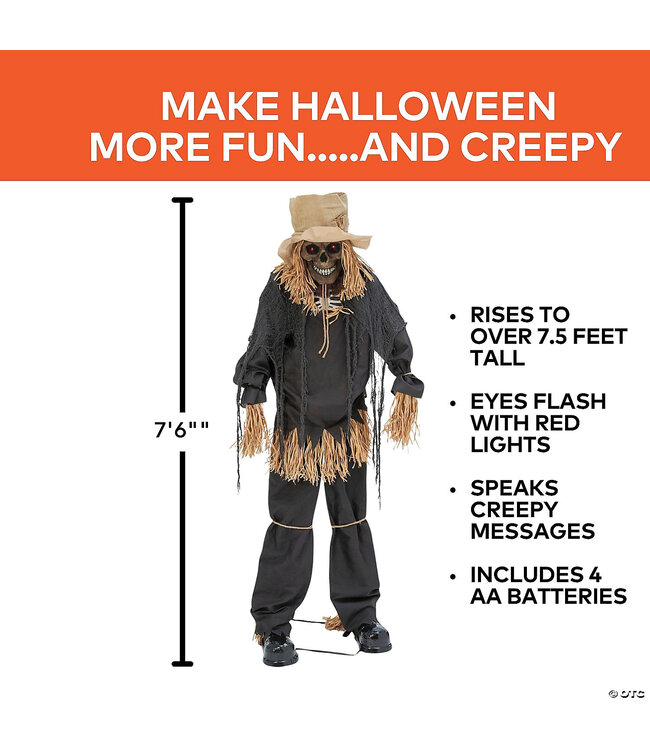 Morris 7 .5 ft Light-Up Lifting Skeleton Scarecrow