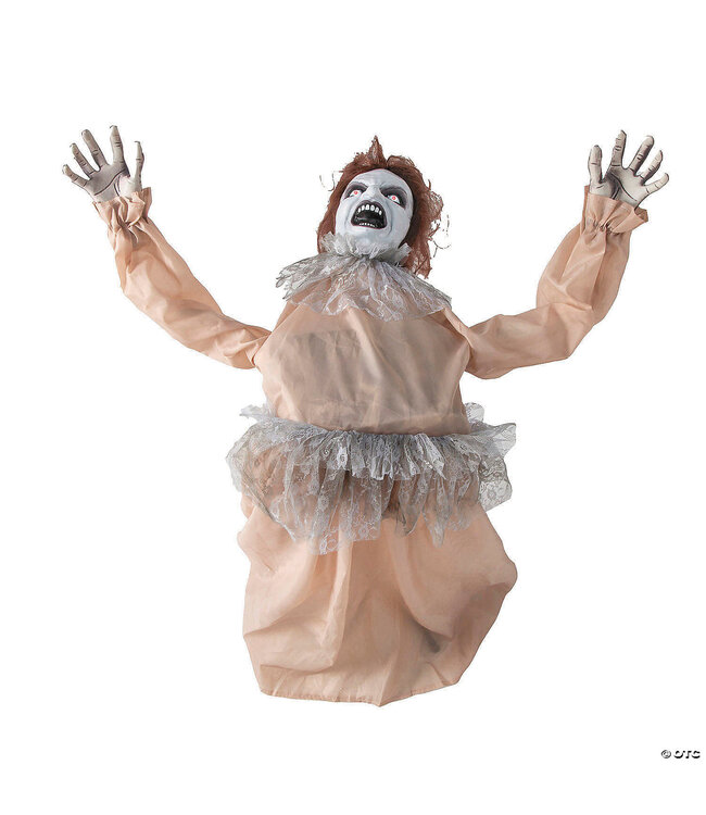 Morris 3.4 ft Animated Life-Size Bent Backwards Creepy Lady