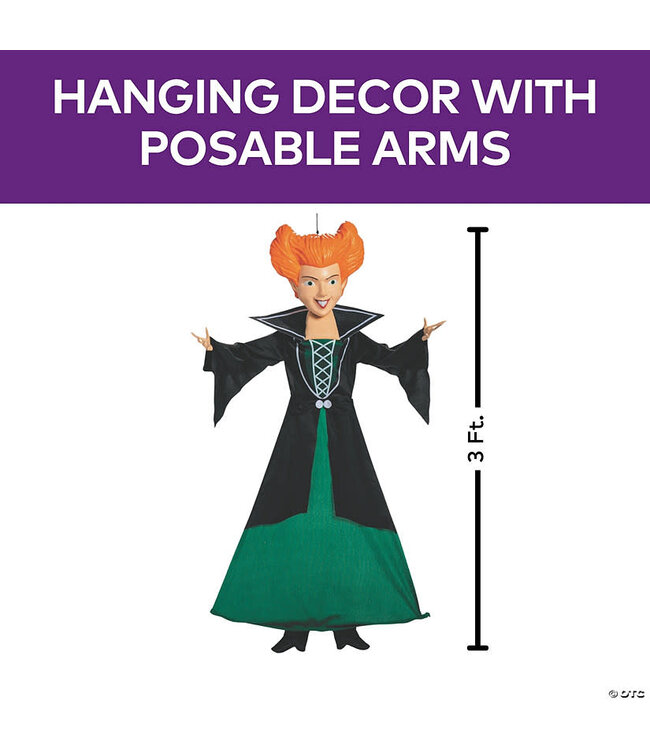 Morris 3 Ft. Hocus Pocus™ Winifred Sanderson Medium Posable Hanging Halloween Decoration