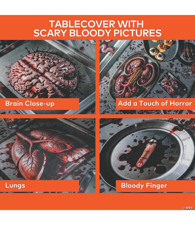 Morris 6.5 ft Bloody Body Parts Tablecloth