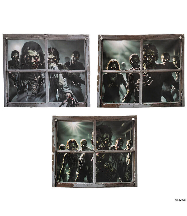 Morris 2 Ft. Zombies in the Window Door Curtain