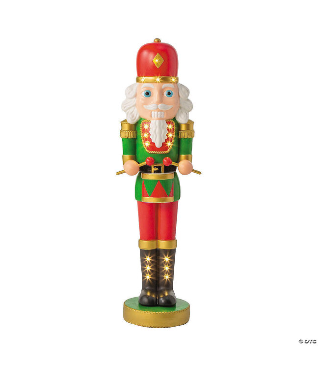 Morris 4 Ft. Light-Up Nutcracker with Drumsticks Christmas Decoration