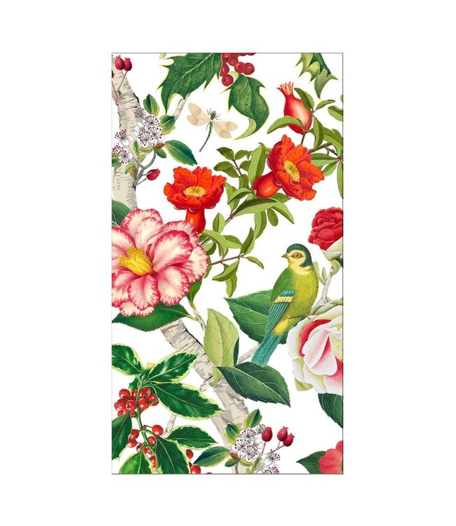 CASPARI CHRISTMAS CHINOISERIE WHITE - GUEST TOWEL