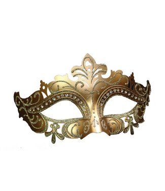 KBW GLOBAL CORP. RHINESTONE EYE MASK GOLD