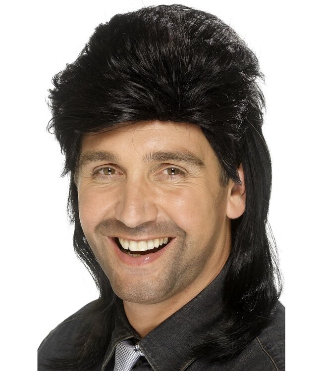 SMIFFY'S Mullet Wig, Black