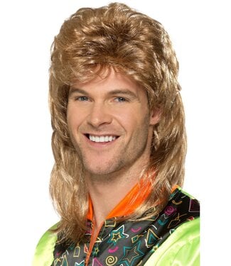 SMIFFY'S Mullet Wig, Brown