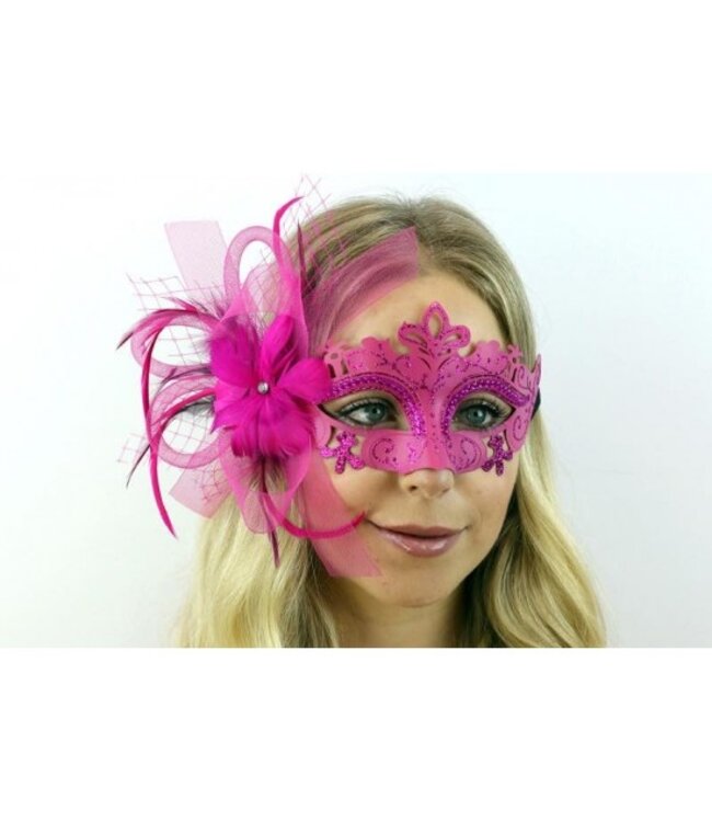 KBW GLOBAL CORP. FLOWER MASK HOT PINK