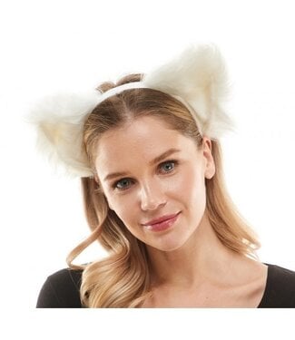 KBW GLOBAL CORP. WHITE FURRY CAT EARS