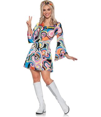 UNDERWRAPS Swinging Sixties-Multicolor Dress