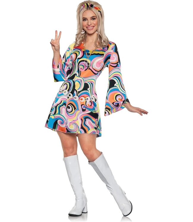 UNDERWRAPS Swinging Sixties-Multicolor Dress