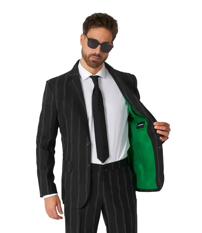 SUITMEISTER Oversized Pinstripe Black