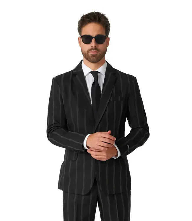 SUITMEISTER Oversized Pinstripe Black