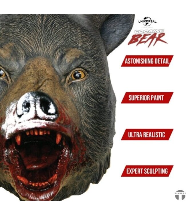 TINSLEY TRANSFERS Cocaine Bear Latex Mask