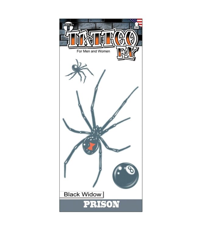 TINSLEY TRANSFERS PRISON TATTOO BLACK WIDOW