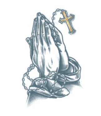 Tinsley Prison Tattoo - Praying Hands