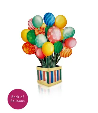 Fresh Cut Paper Birthday Balloons Pop Up Present