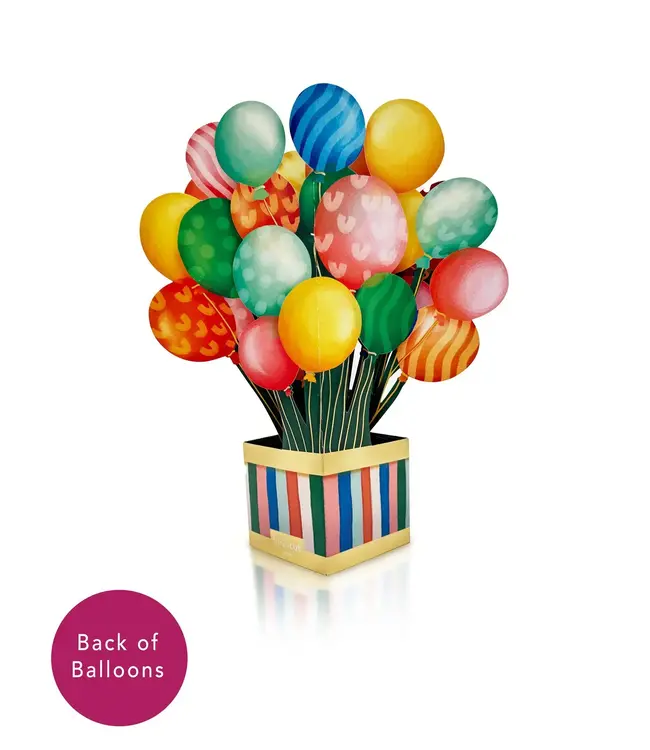 Fresh Cut Paper Birthday Balloons Pop Up Present