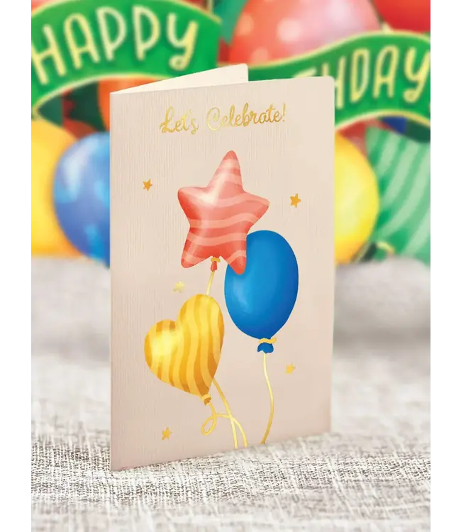 Fresh Cut Paper Birthday Balloons Pop Up Present