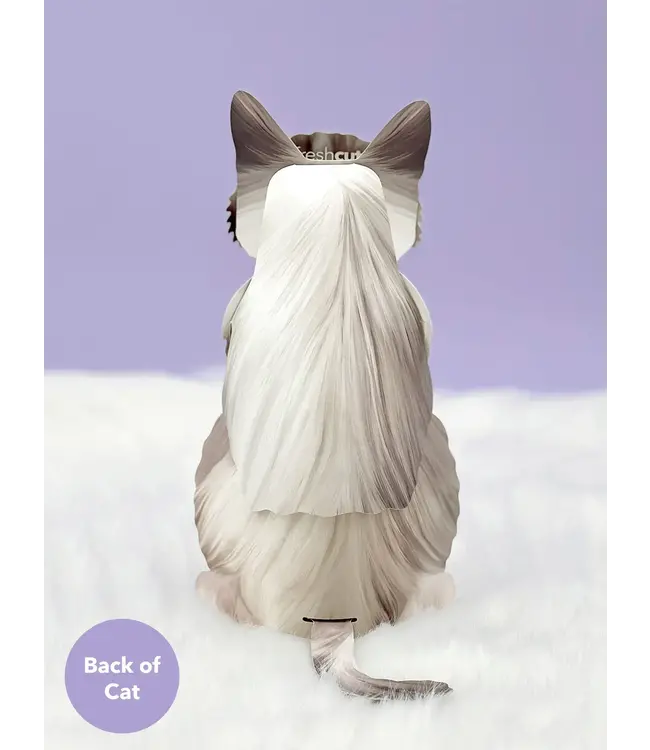 Fresh Cut Paper Ragdoll Cat Pop-Up Card