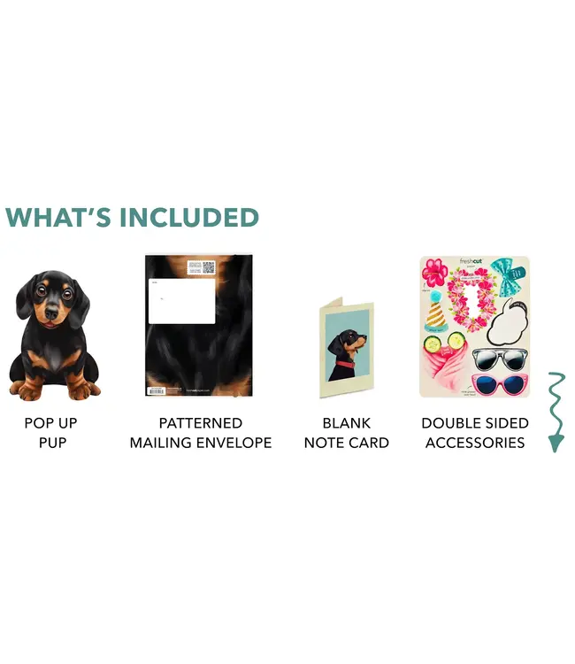 Fresh Cut Paper Dachshund Pop-Up Card
