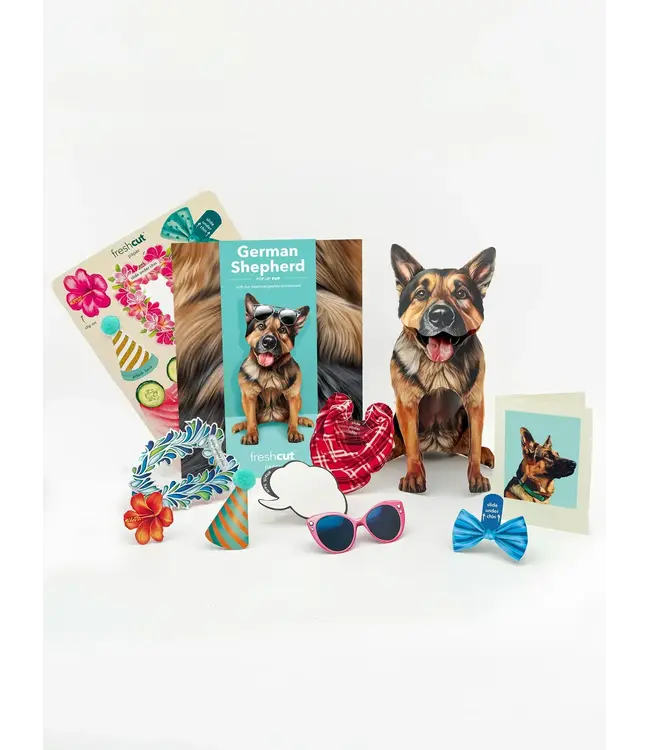 Fresh Cut Paper German Shepherd Pop-Up Card