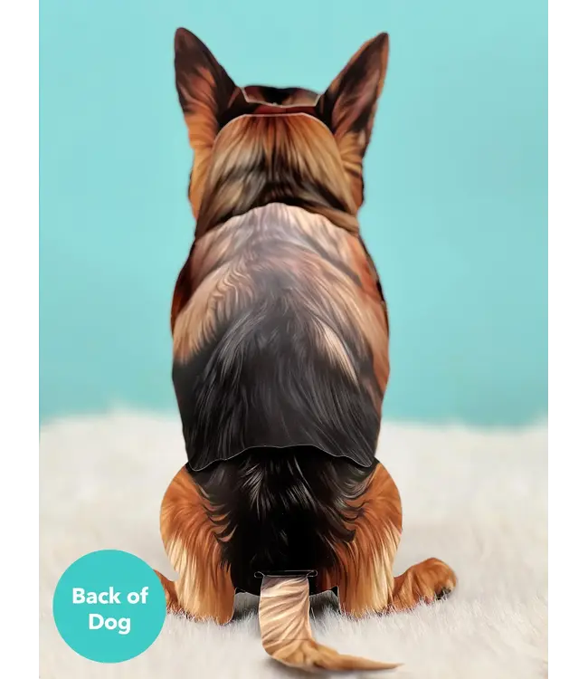 Fresh Cut Paper German Shepherd Pop-Up Card