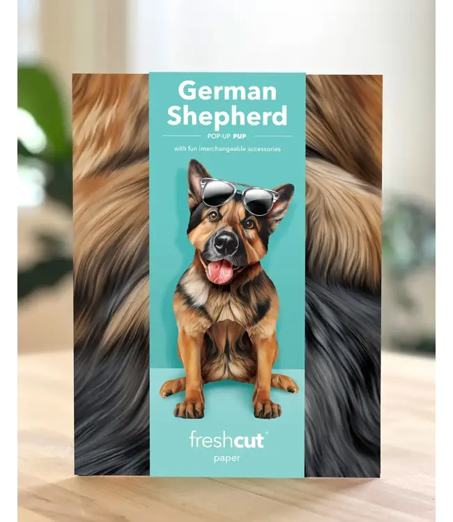 Fresh Cut Paper German Shepherd Pop-Up Card