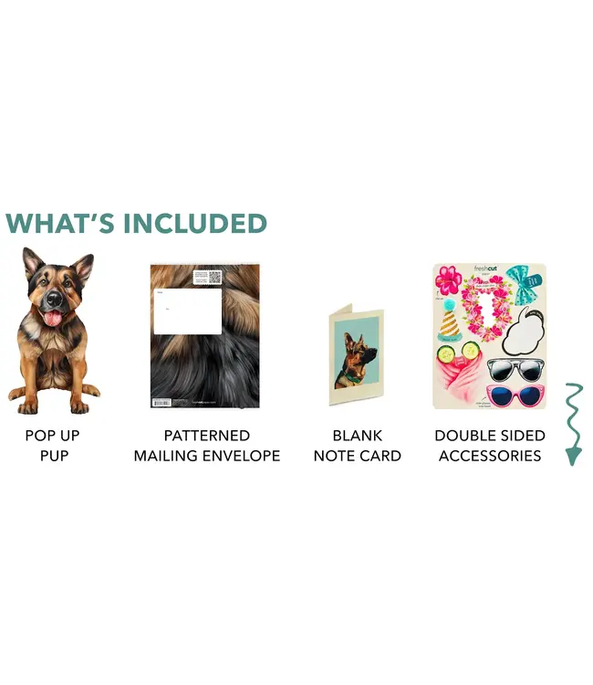 Fresh Cut Paper German Shepherd Pop-Up Card