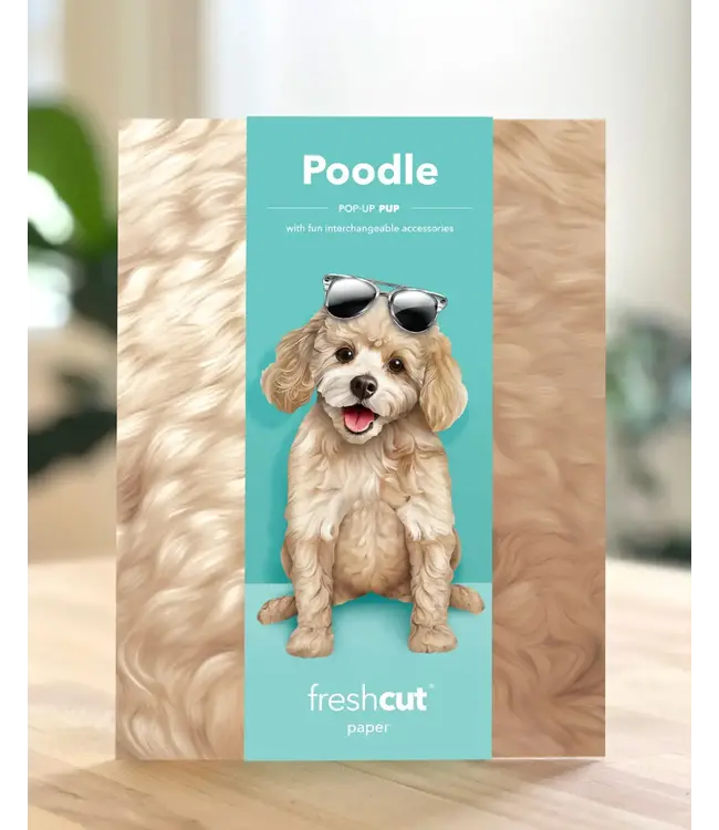 Fresh Cut Paper Poodle Pop-Up Card