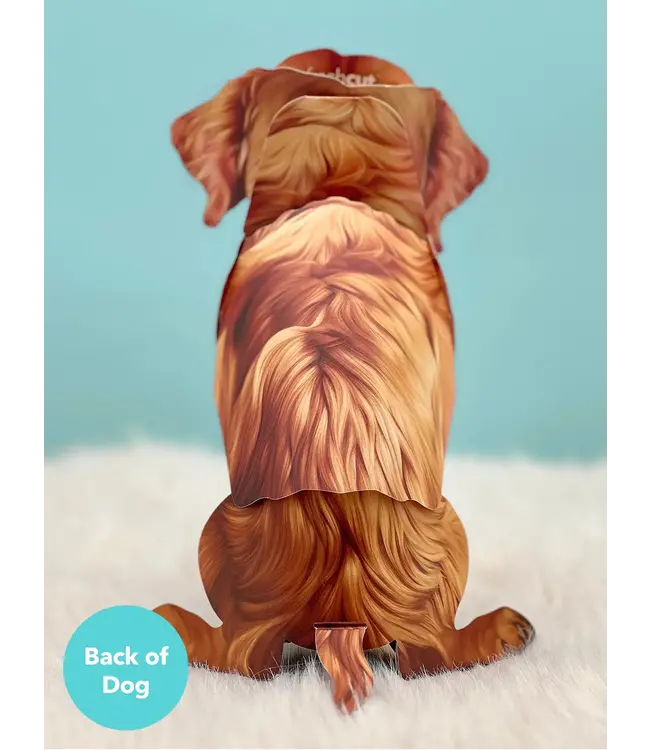 Fresh Cut Paper Golden Retriever Pop-Up Card