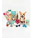 Fresh Cut Paper Corgi Pop-Up Card