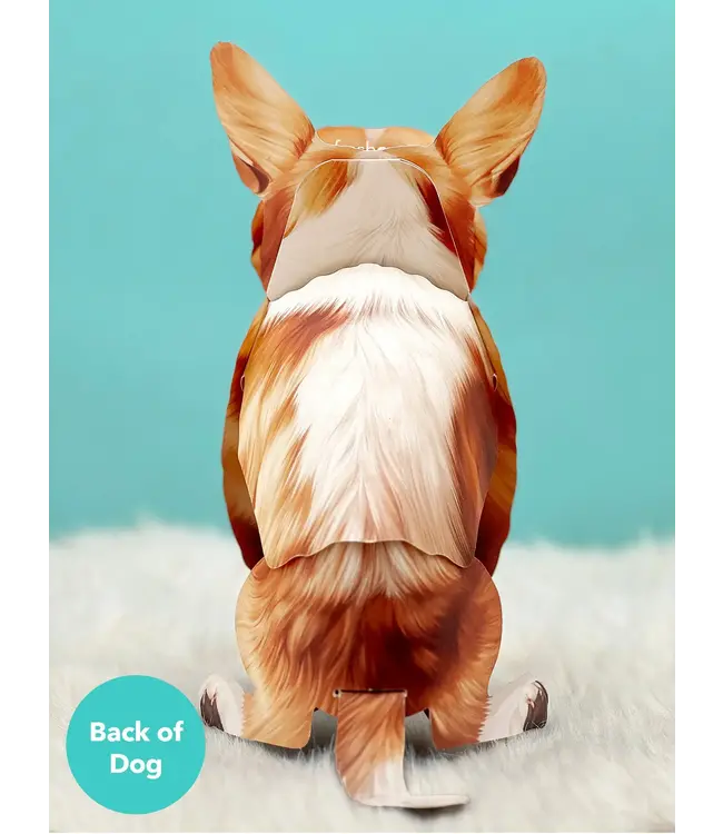 Fresh Cut Paper Corgi Pop-Up Card