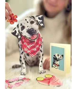 Fresh Cut Paper Dalmatian Pop-Up Card