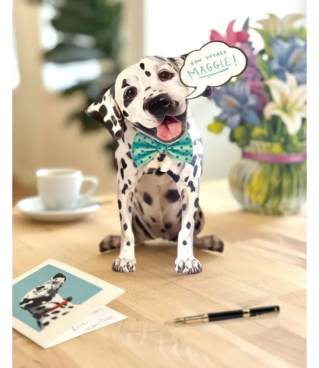 Fresh Cut Paper Dalmatian Pop-Up Card