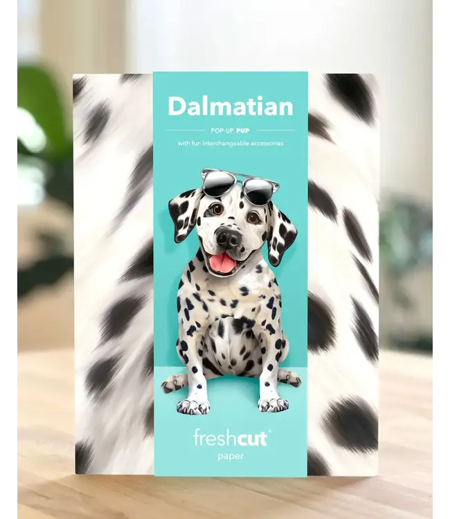 Fresh Cut Paper Dalmatian Pop-Up Card