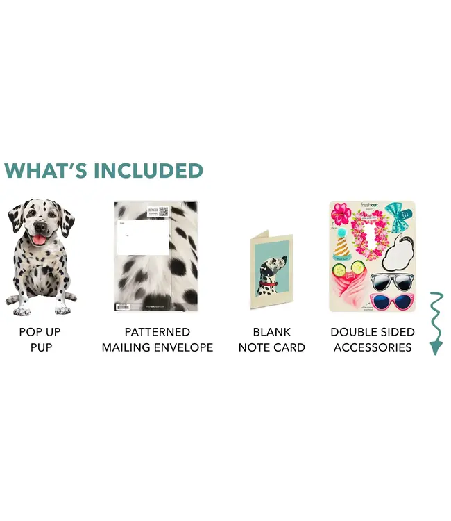 Fresh Cut Paper Dalmatian Pop-Up Card